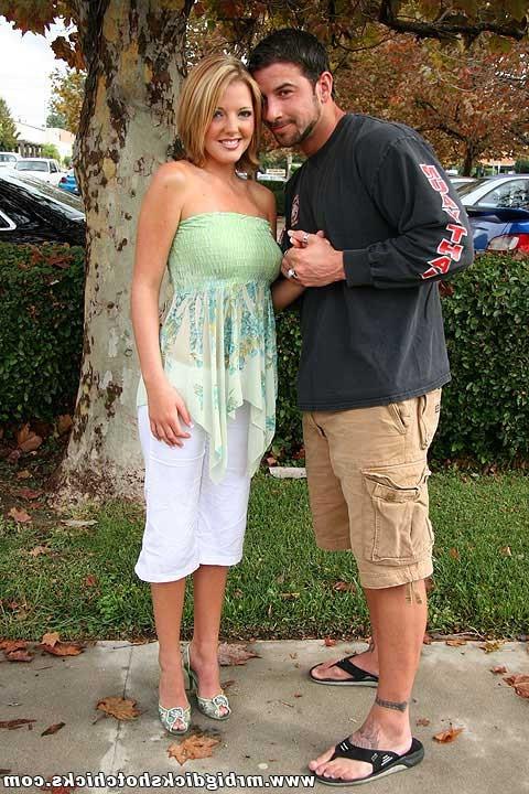 18P Blonde hottie walking down the street gets picked up by Mr Big Dick