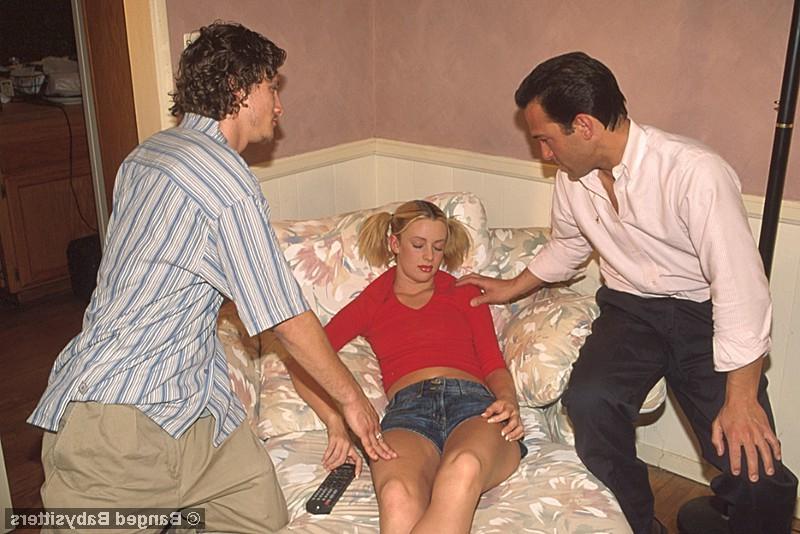 15P Cute blond teen shows off her tight body and gets DPed