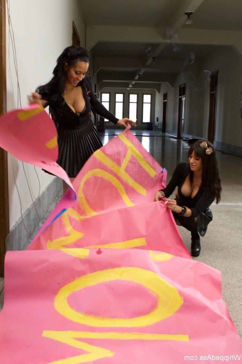 24P Two babes get tied and strap-on fucked by two lesbian dommes