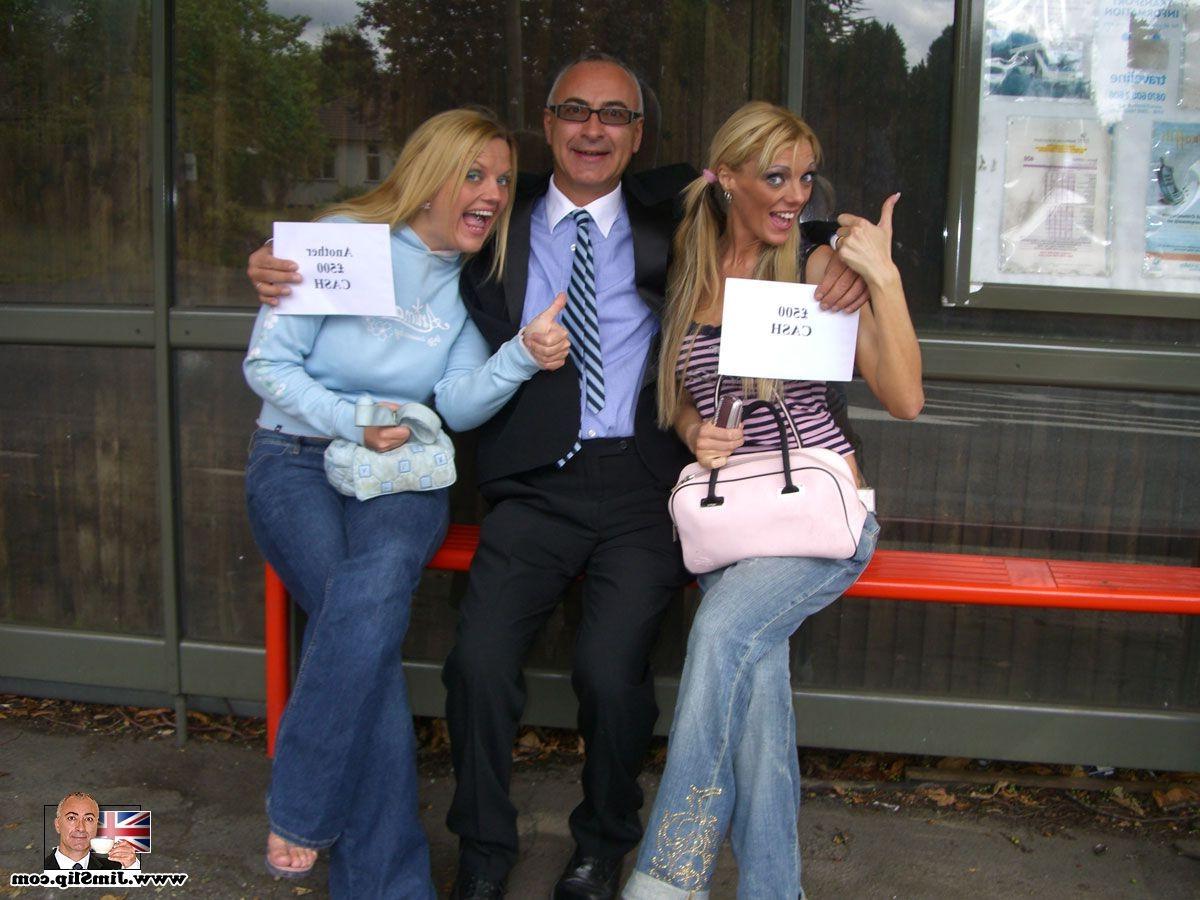 15P UK Blondes picked up from the street for a threesome blowjob