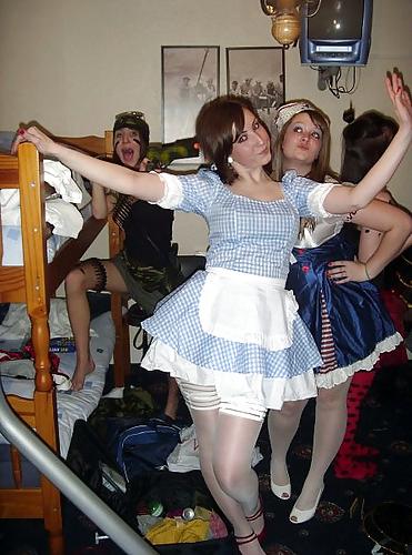 16P White stockings and tights