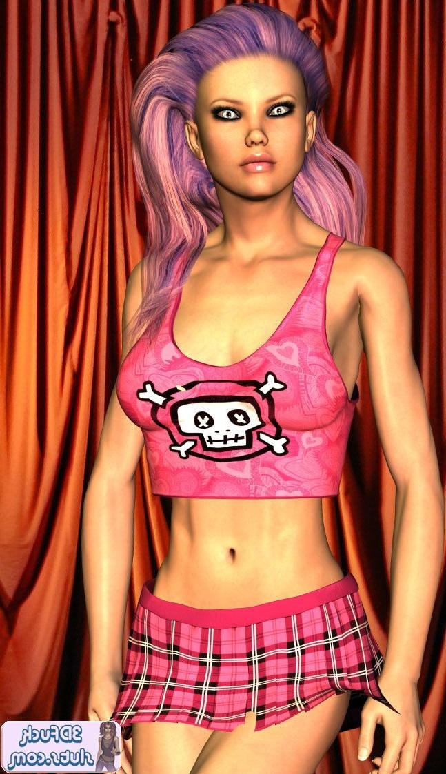 16P Pink hair emo punk
