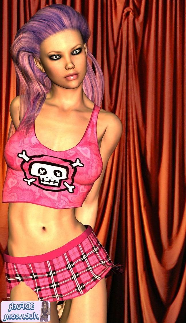 16P Pink hair emo punk