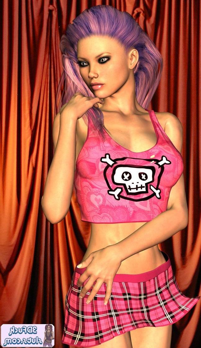 16P Pink hair emo punk