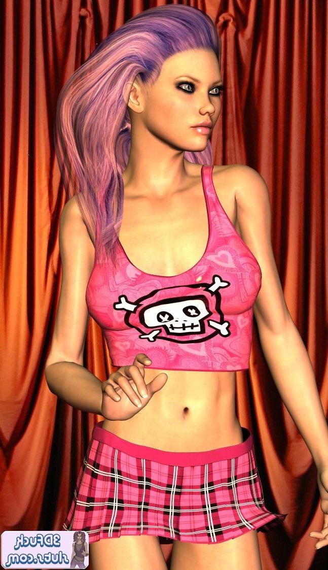 16P Pink hair emo punk