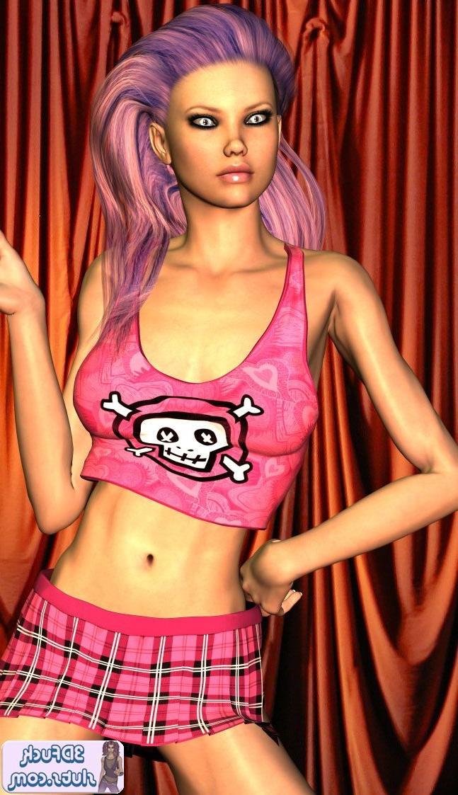 16P Pink hair emo punk