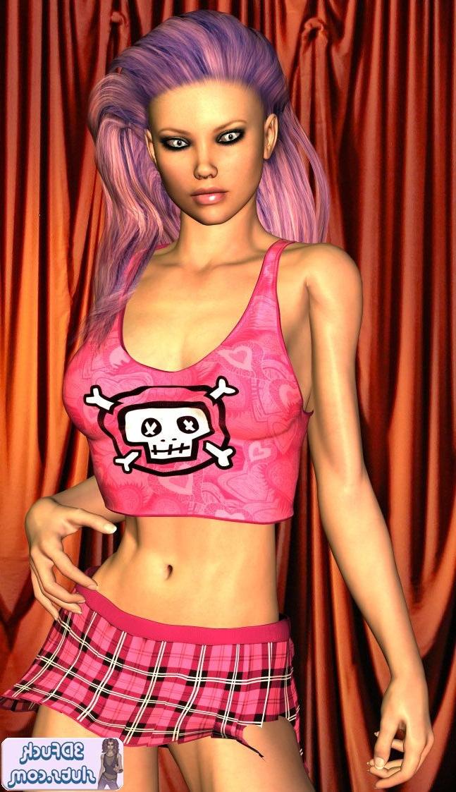 16P Pink hair emo punk
