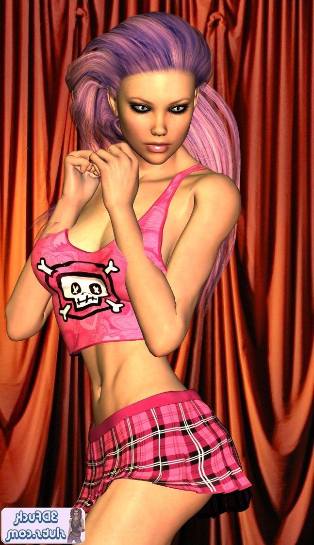 16P Pink hair emo punk