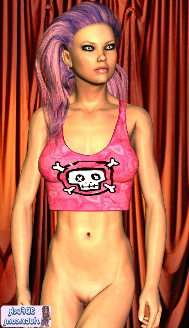 16P Emo toon girl in tank top