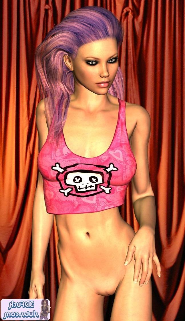 16P Emo toon girl in tank top