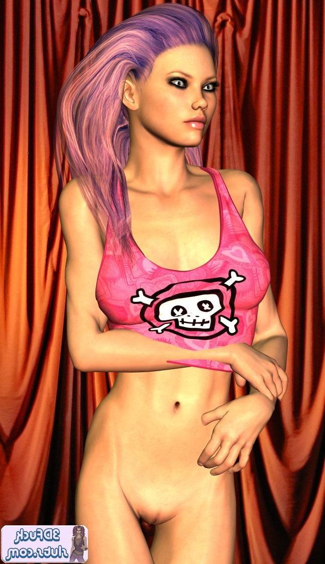 16P Emo toon girl in tank top