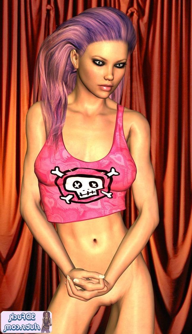16P Emo toon girl in tank top