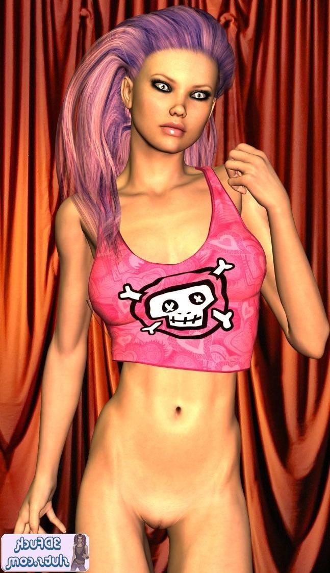 16P Emo toon girl in tank top