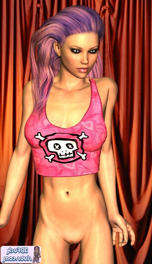 16P Emo toon girl in tank top