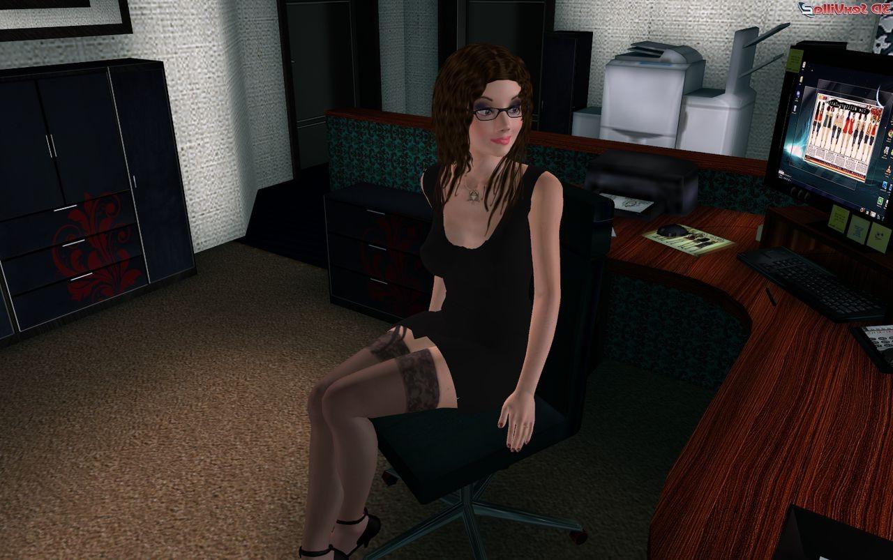 16P Tight office surprise for the 3d animated boss