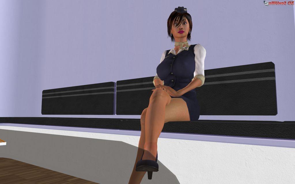 16P Animated secretary gives head to her black boss