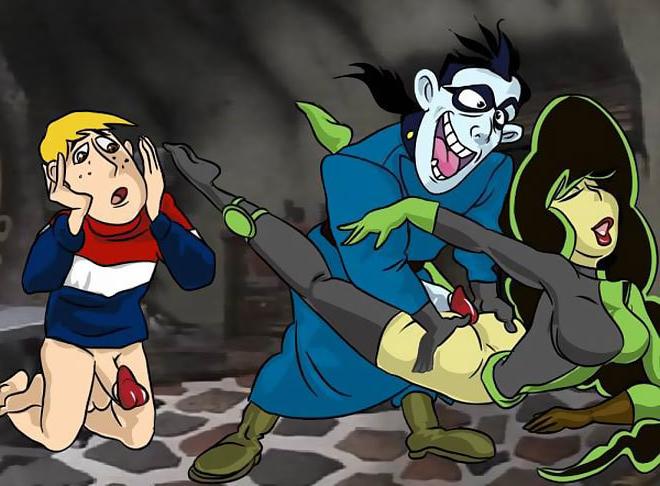 12P Shego gets her pink pussy railed by Rufus's fat dong