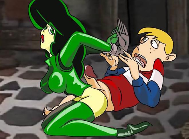 12P Shego gets her pink pussy railed by Rufus's fat dong