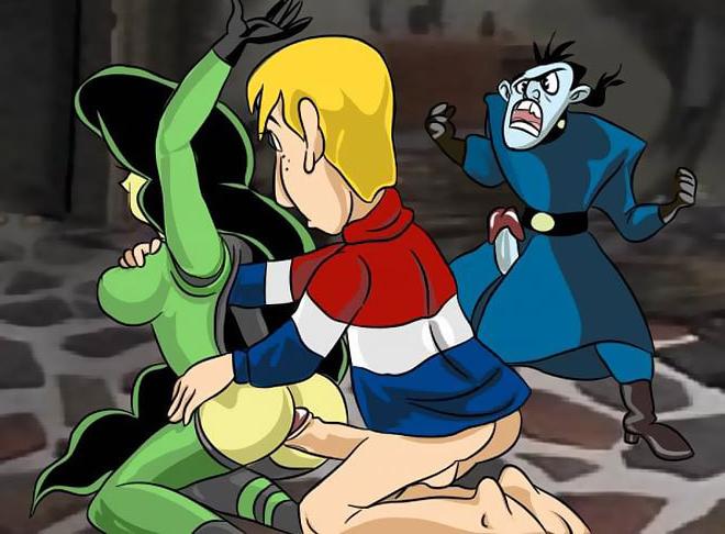 12P Shego gets her pink pussy railed by Rufus's fat dong