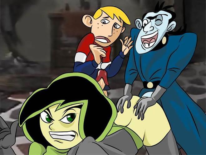 12P Shego gets her pink pussy railed by Rufus's fat dong