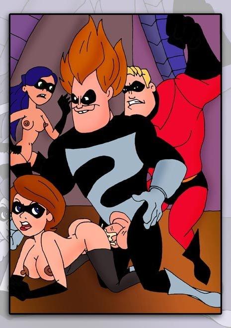 12P Violet sharing Mr. Incredible and eating warm cum 