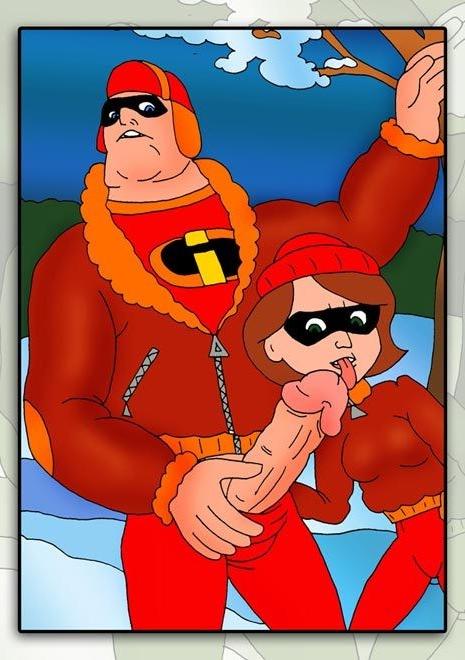 12P Violet sharing Mr. Incredible and eating warm cum 