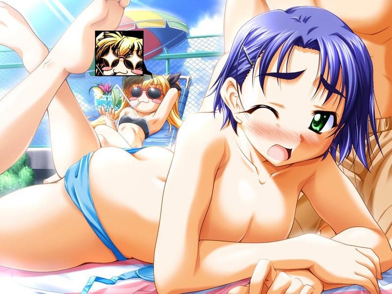 18P Shy hentai teen cuties in tight panties with big plump titties