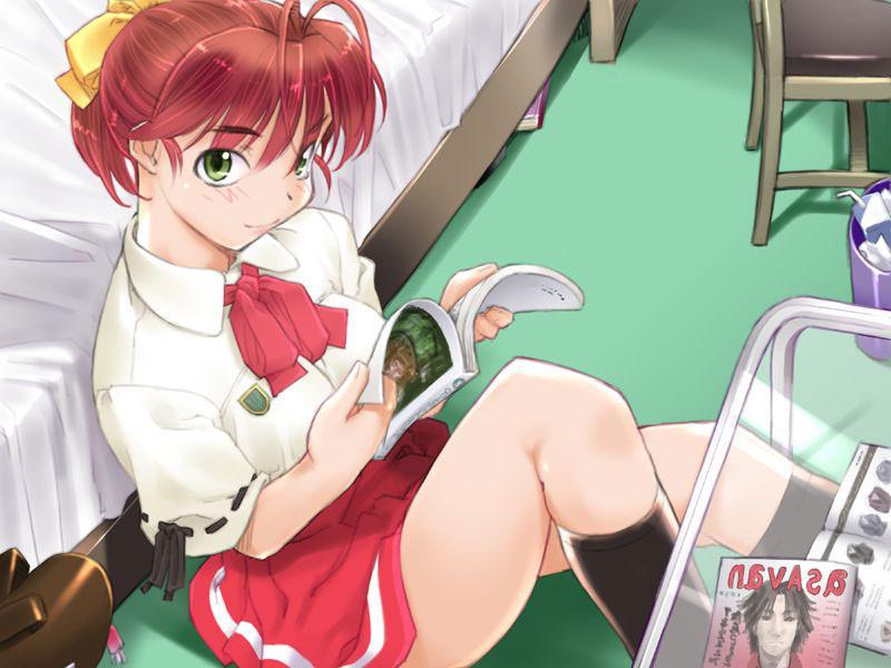 20P The sexiest redhead hentai school with plump big titties