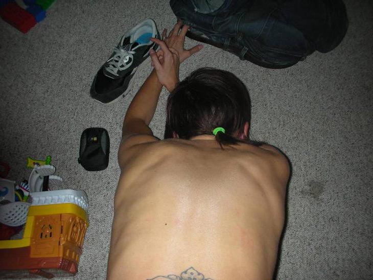 15P Asian girlfriend with huge tattoo gets homemade fuck and facial