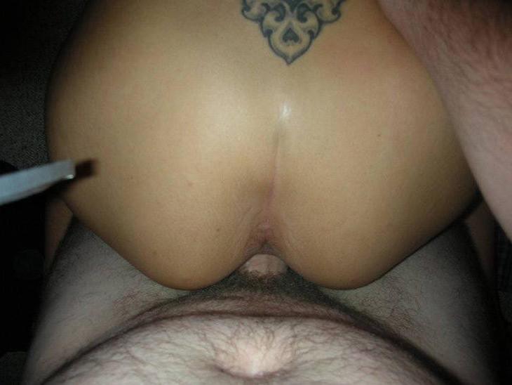 15P Asian girlfriend with huge tattoo gets homemade fuck and facial