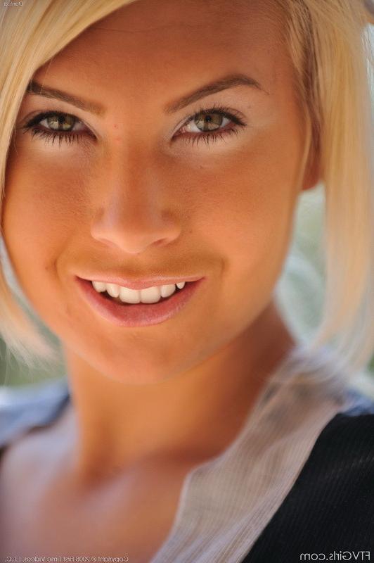 18P Sexy blonde model Danica stripping