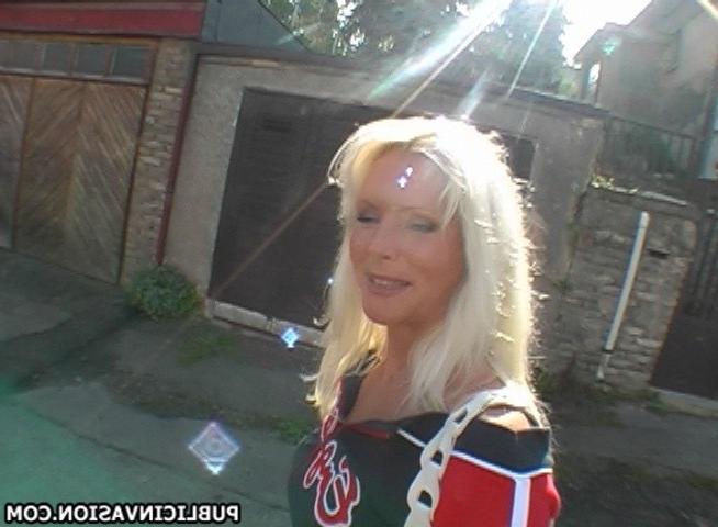 16P Blonde Has Her Boobs Fondled In Middle Of Open Street