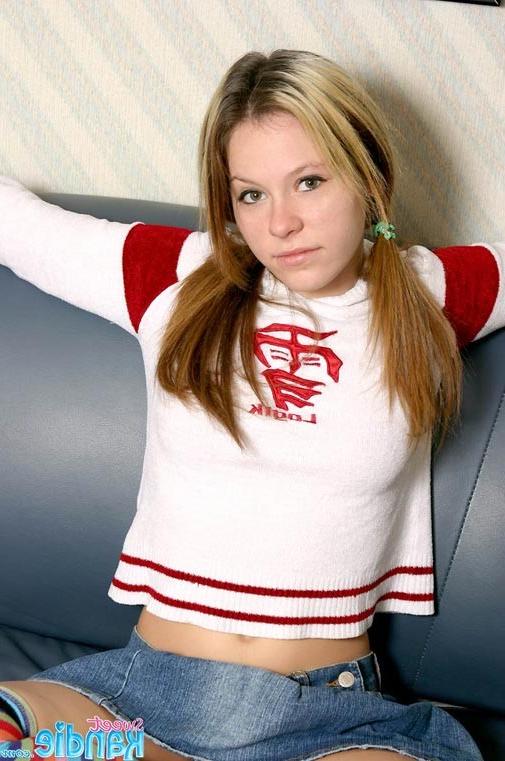 15P Sweet kandie pulls her skirt down just enough