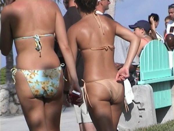 16P Sneaky south beach public ass shots