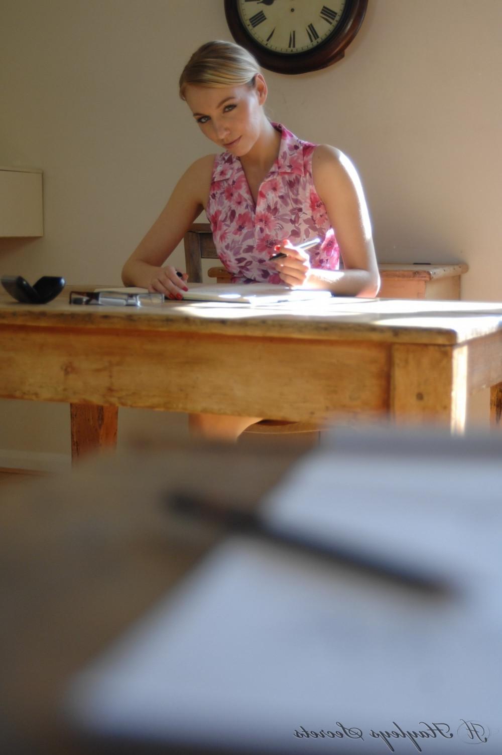 12P Hot teacher Hayley Marie Coppin stripping on the table
