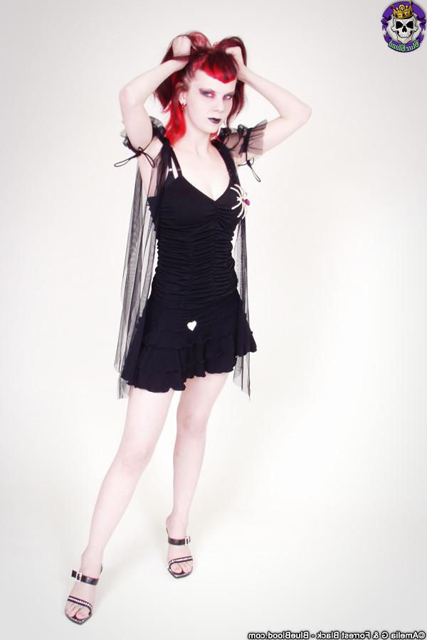 15P Ghostly Goth Szandora Shaved Bare and Undressed