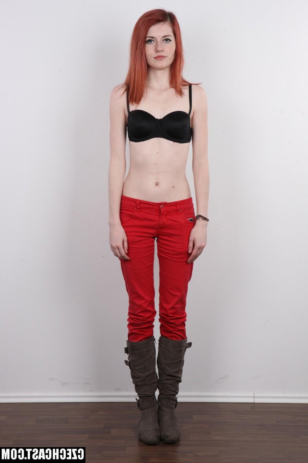 12P Redhead teen and her first porn casting audition where she strip