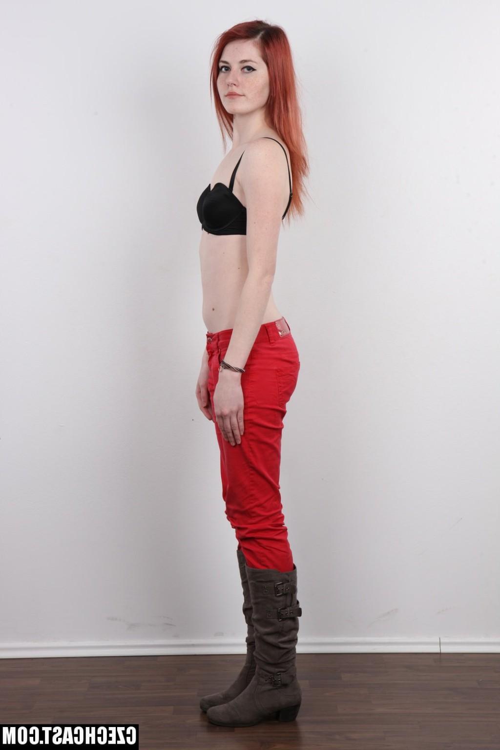 12P Redhead teen and her first porn casting audition where she strip