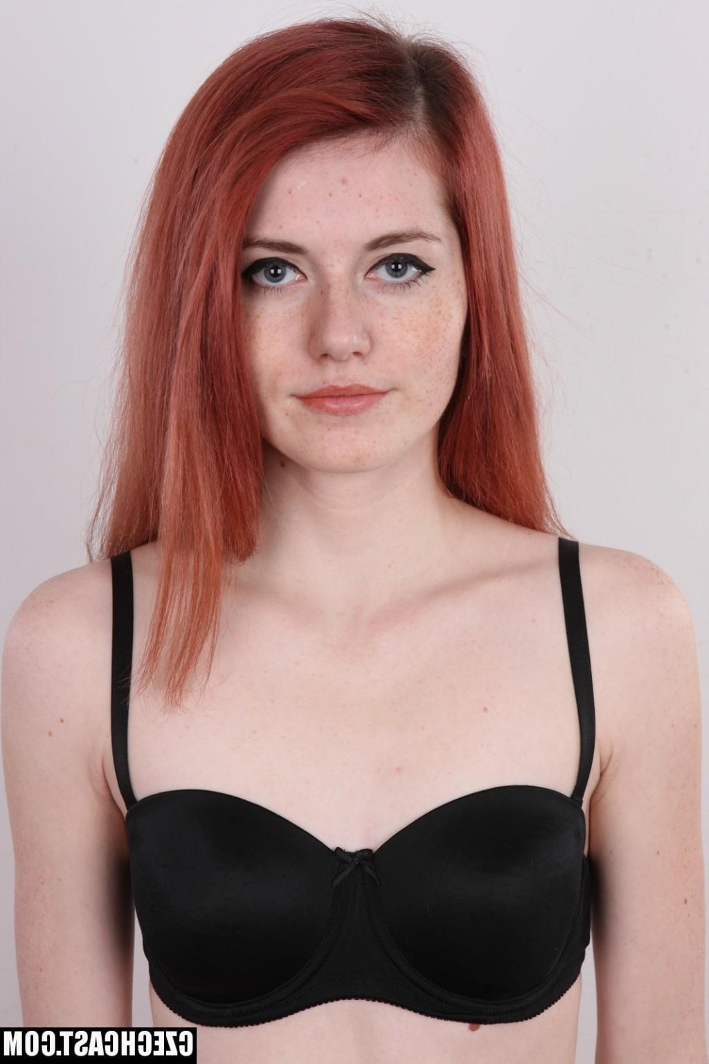 12P Redhead teen and her first porn casting audition where she strip