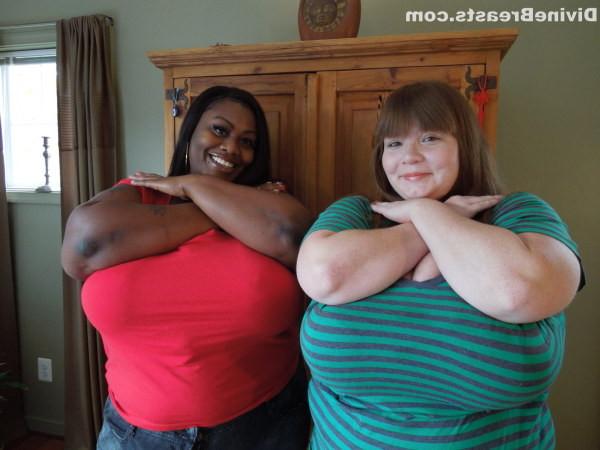 15P Three plump BBW babes showing off their gigantic tits