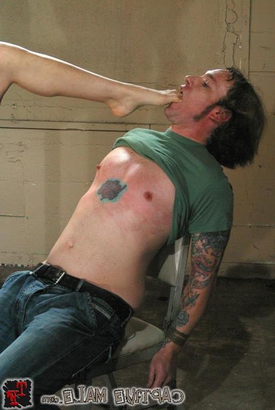 18P Amber Rayne holding male captive spanking and strapon fucking