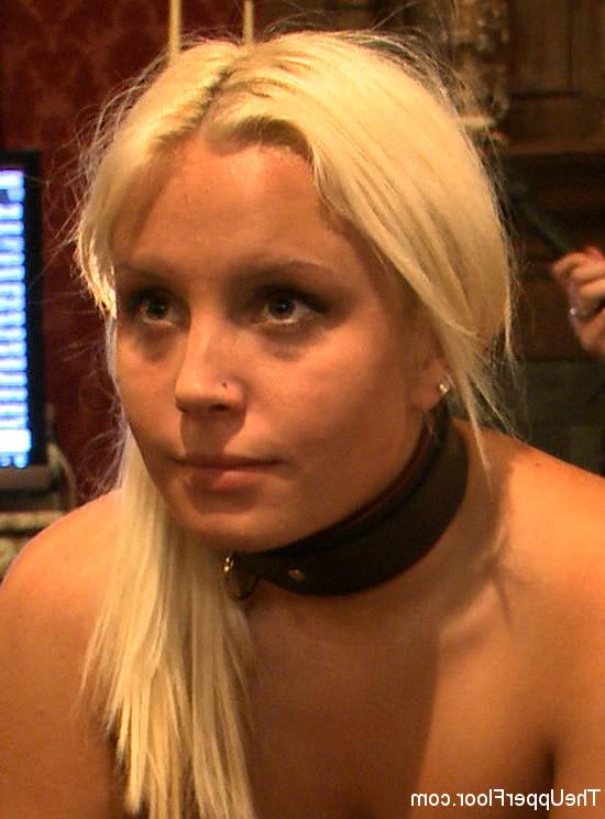 15P Kait Snow busty blonde with gfs in stockings dominated by master