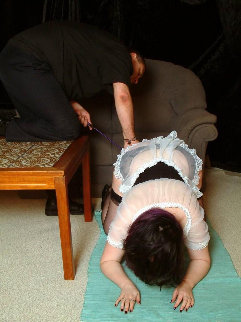 15P Bbw french maid Nimue spanked to tears and dominated by her boss