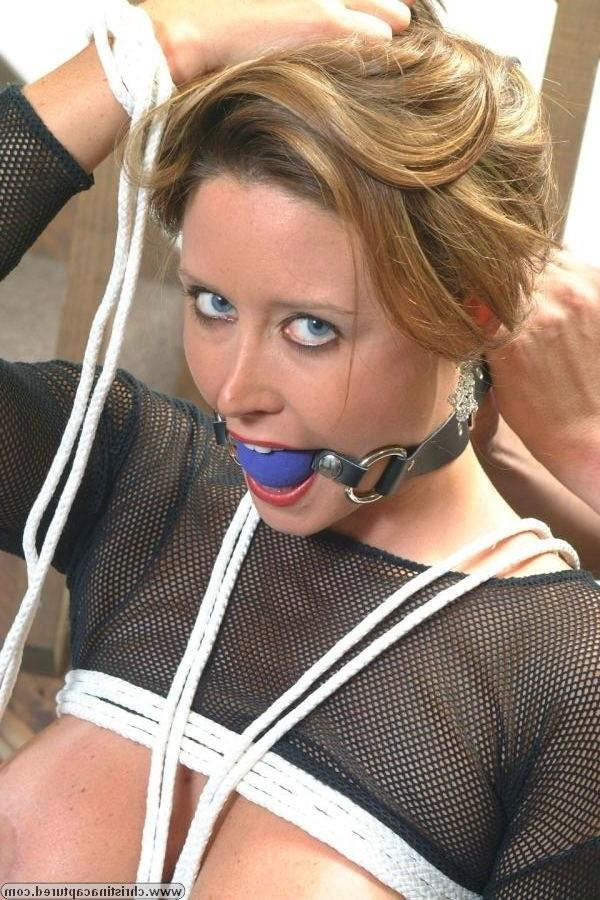 15P Hot Big Titty Bondage Babe Bound And Ball Gagged