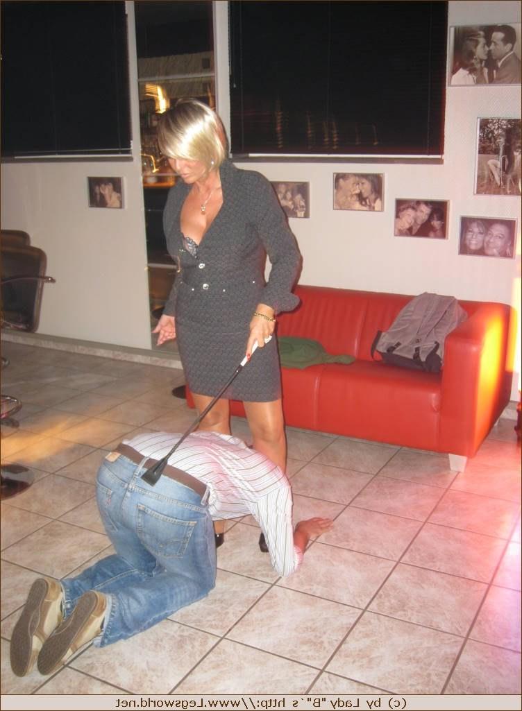 12P German mistress lady Barbara dominating in stockings