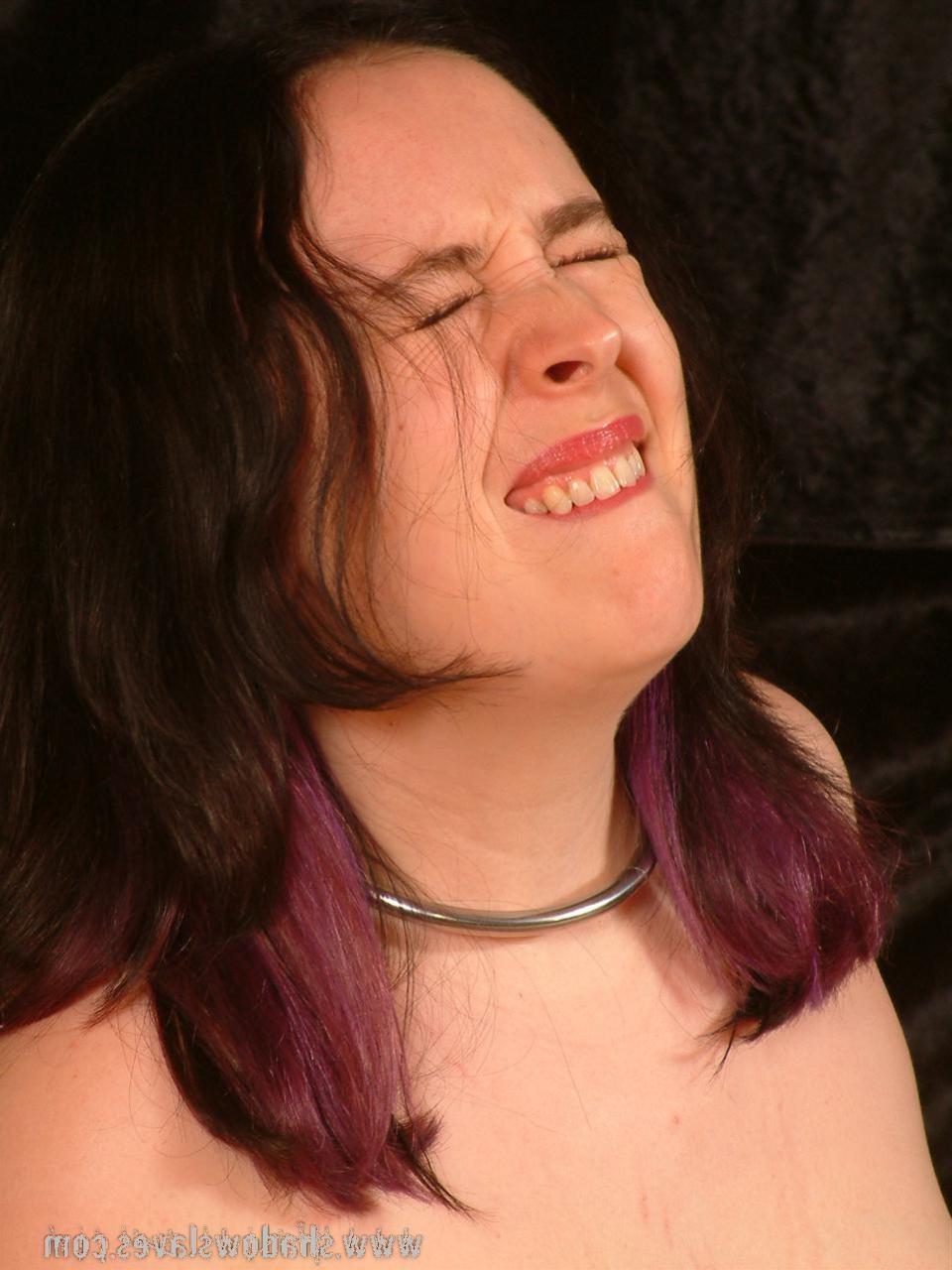 11P Kinky brunette slavegirl punishing herself hard for her Master