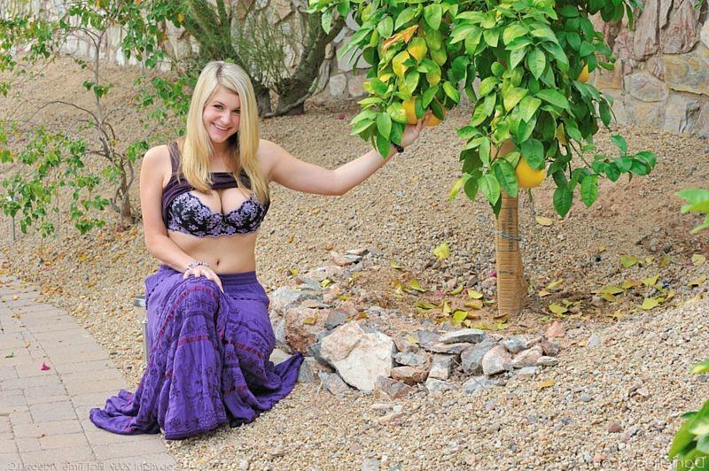 15P Big soft natural boobs on panty stuffing blonde girl