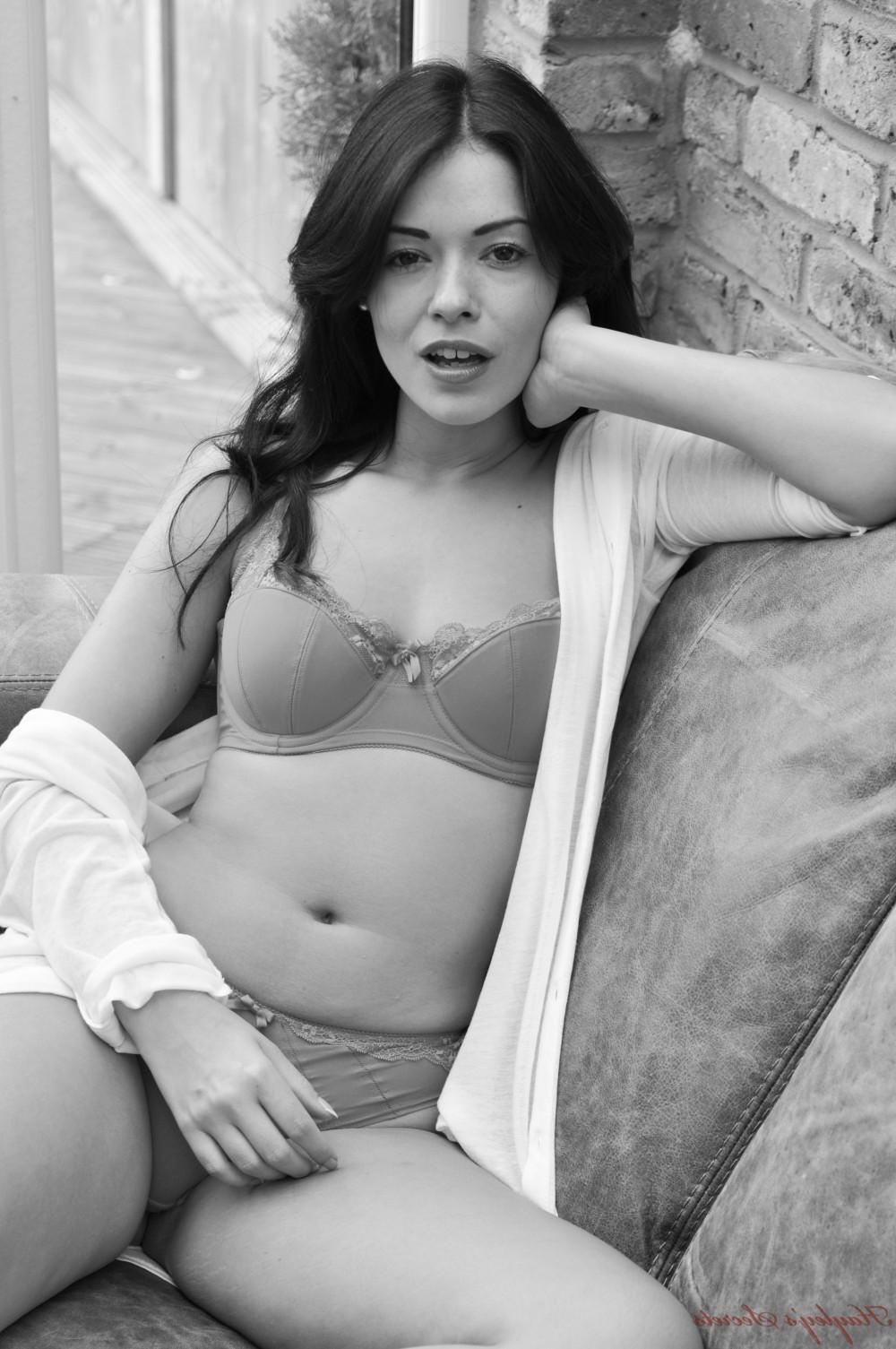 12P Amazing brunette Ava stripping and teasing naked