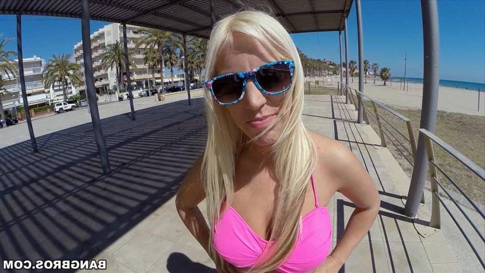 16P Busty big ass Blondie Fesser gets relentlessly pummeled in publi