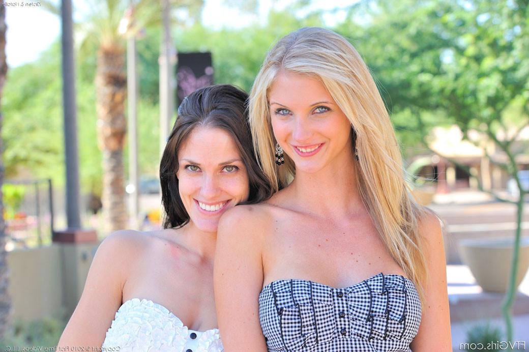 15P Sexy lesbian babes natalie and kirsten fool around
